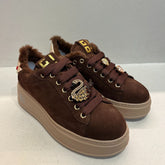 Gio+ Sneakers in Camoscio Cioccolato
